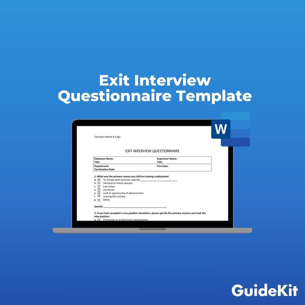 Exit Interview Questionnaire Template