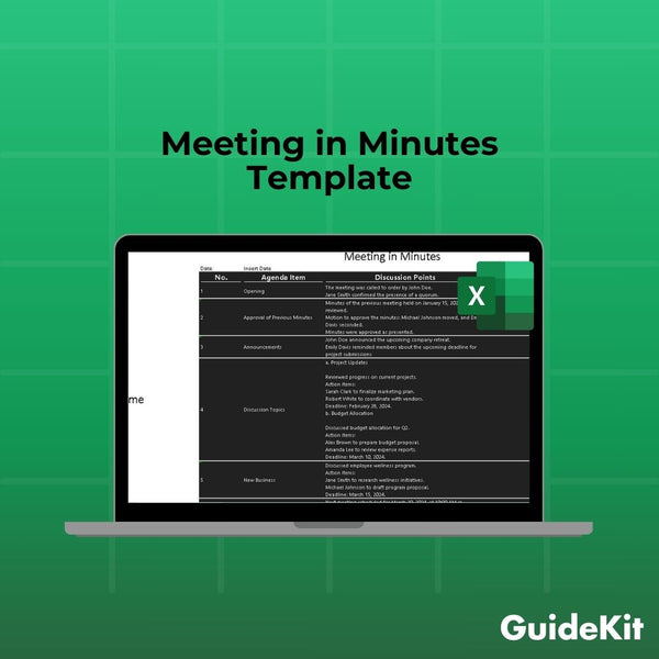 Meeting in minutes Template