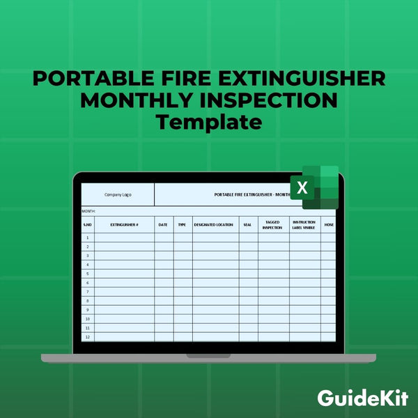 Portable Fire Extinguisher Monthly Inspection Template