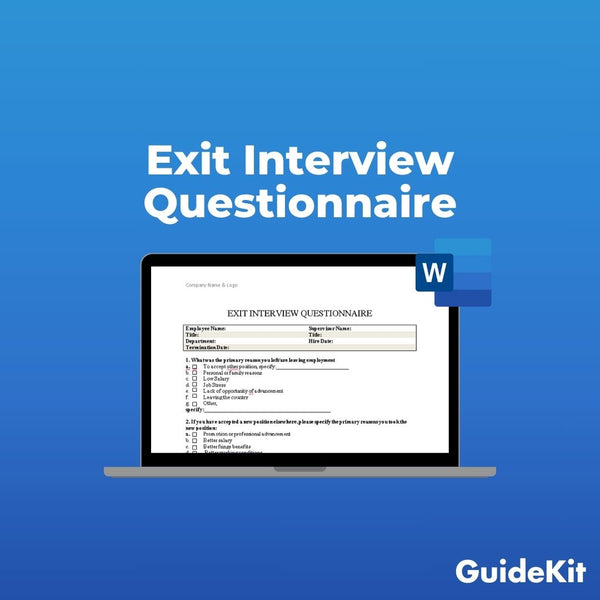 Exit Interview Questionnaire Template