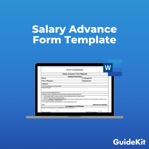 Salary Advance Form Template
