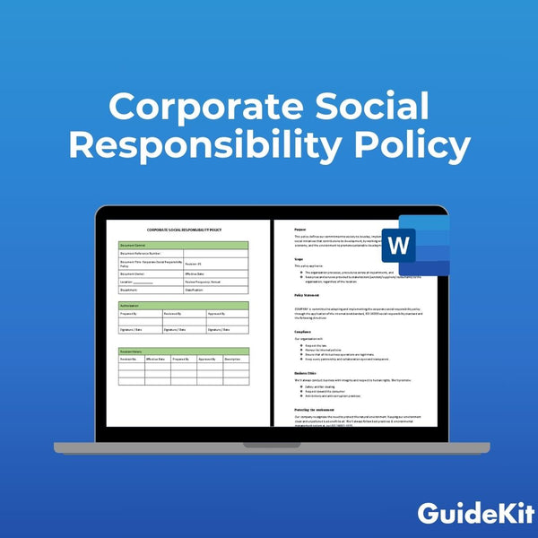 Corporate Social Responsibility (CSR) Policy Template