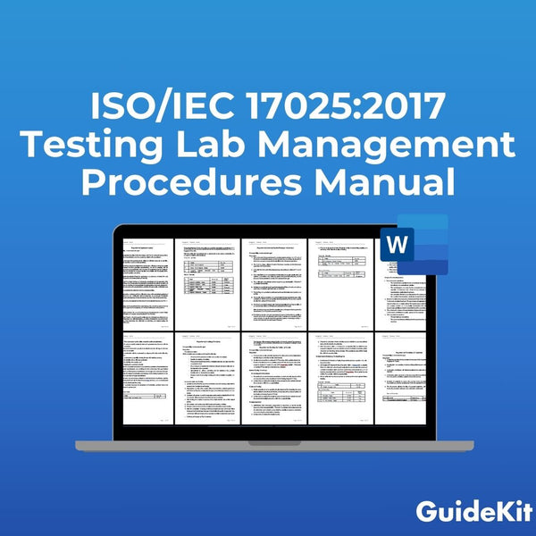 ISO/IEC 17025:2017  Testing Lab Management  Procedures Manual