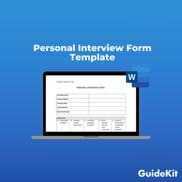 Personal Interview Form Template